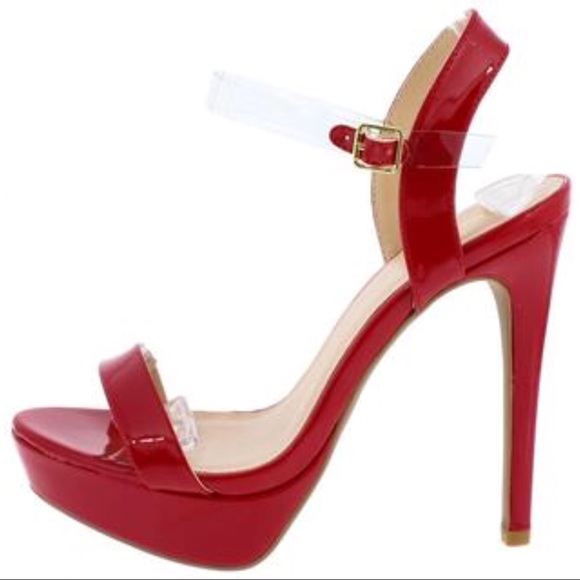 red clear strap heel - Picture 2 of 8